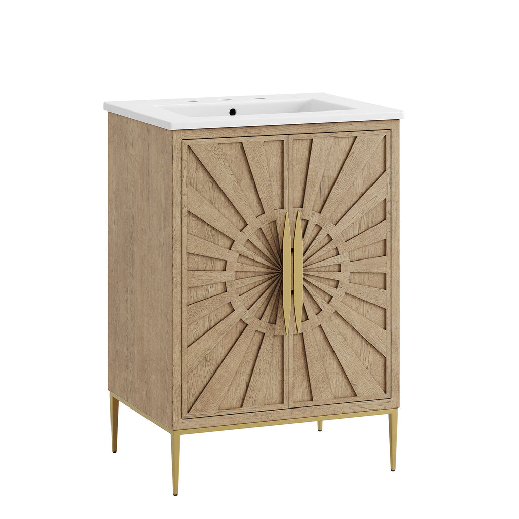 Awaken 24" Bathroom Vanity - Oak White