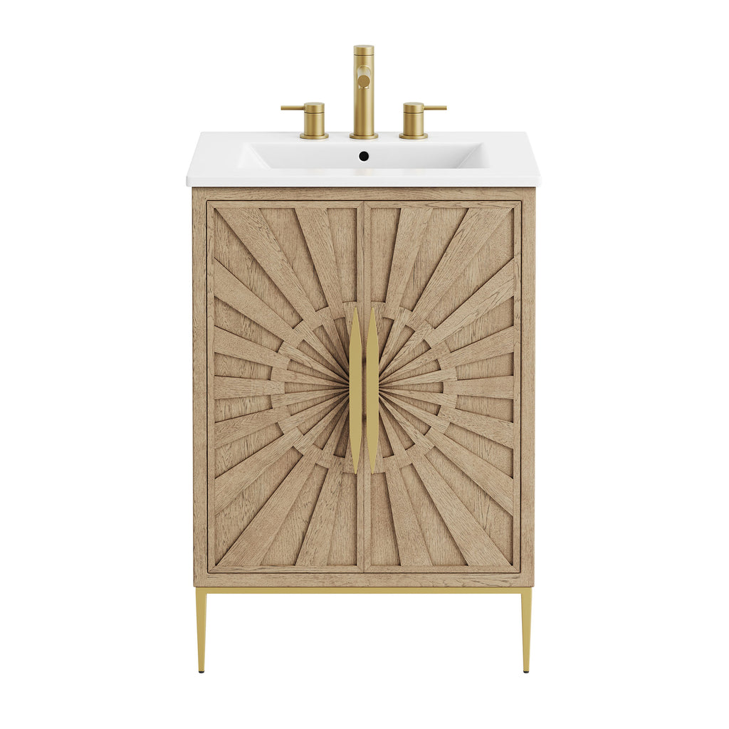 Awaken 24" Bathroom Vanity - Oak White