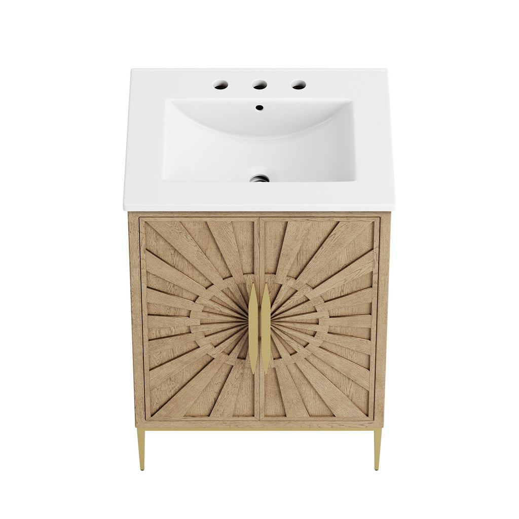 Awaken 24" Bathroom Vanity - Oak White