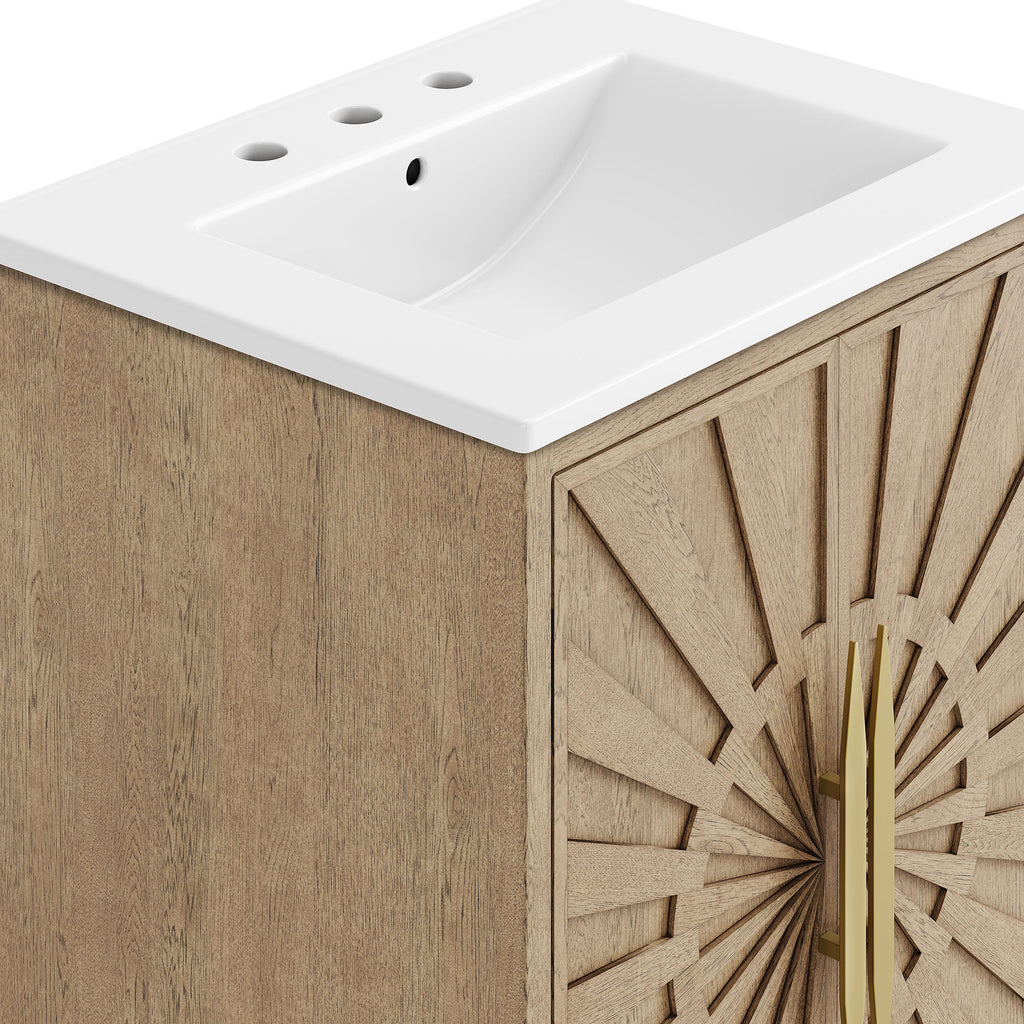 Awaken 24" Bathroom Vanity - Oak White