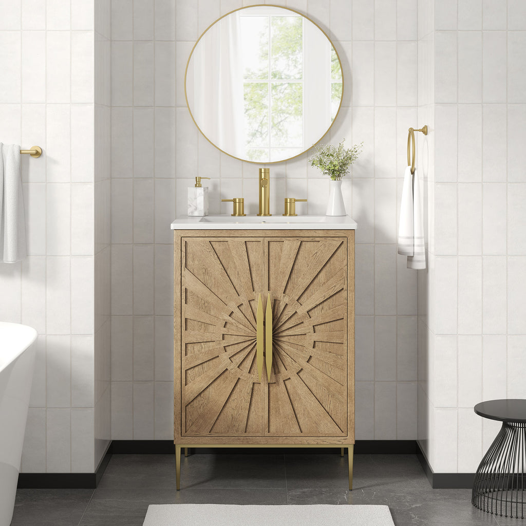 Awaken 24" Bathroom Vanity - Oak White