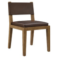 Calder Vegan Leather Dining Side Chair - Espresso