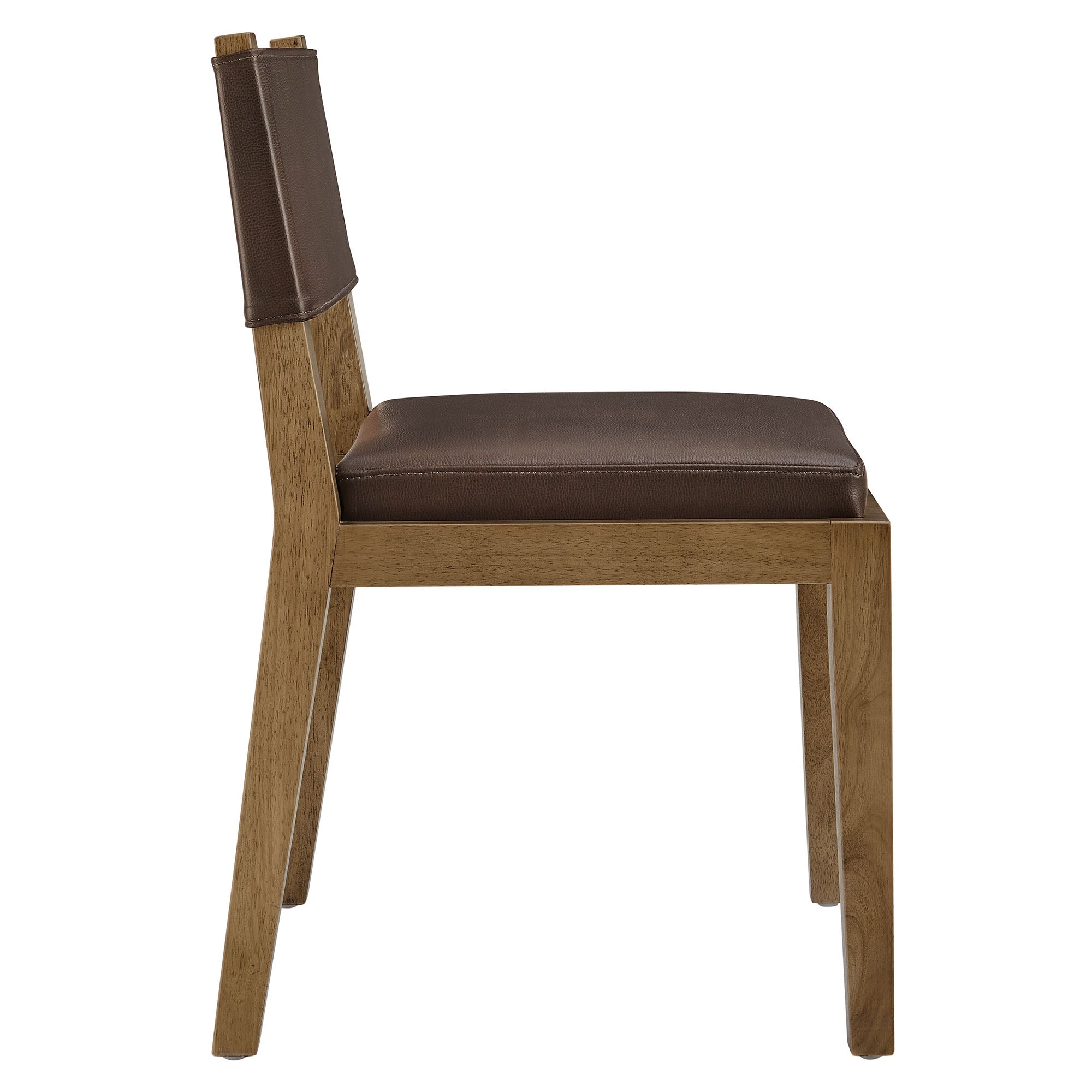 Calder Vegan Leather Dining Side Chair - Espresso