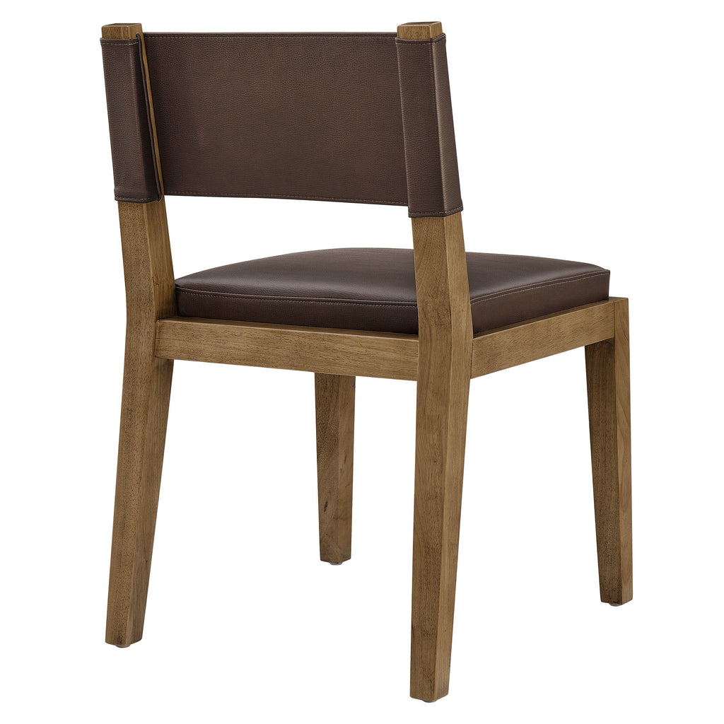 Calder Vegan Leather Dining Side Chair - Espresso