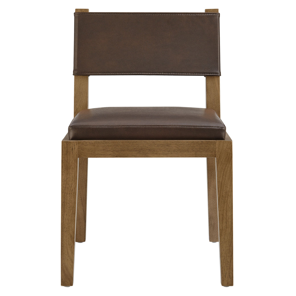 Calder Vegan Leather Dining Side Chair - Espresso