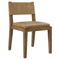 Calder Vegan Leather Dining Side Chair - Toast