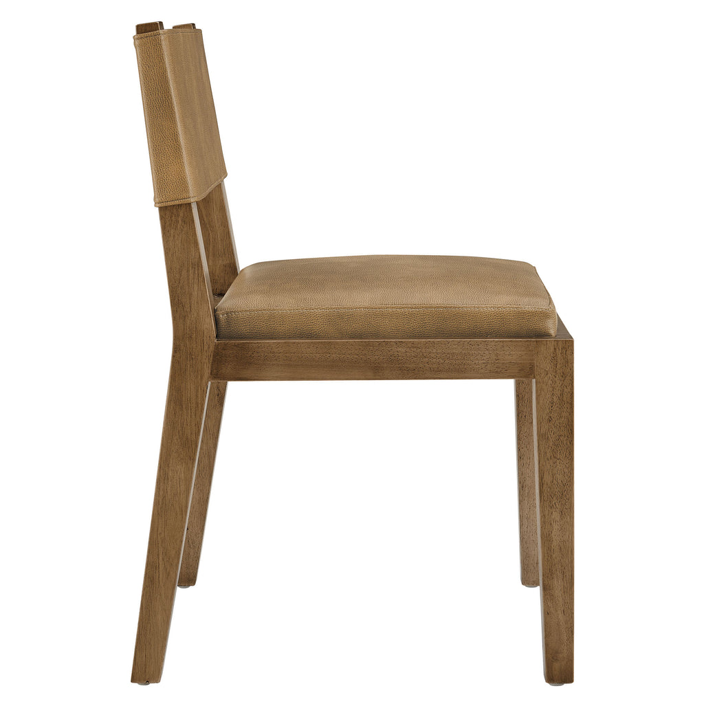 Calder Vegan Leather Dining Side Chair - Toast