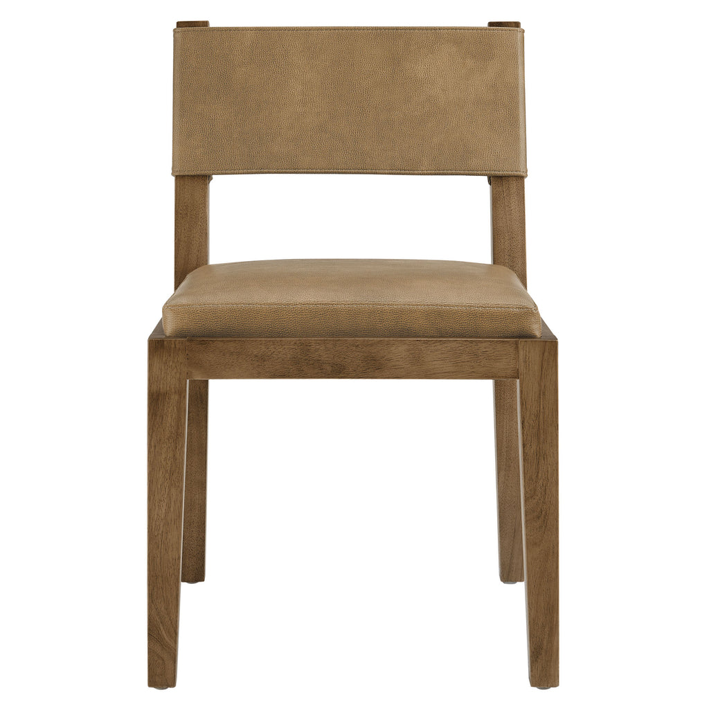 Calder Vegan Leather Dining Side Chair - Toast