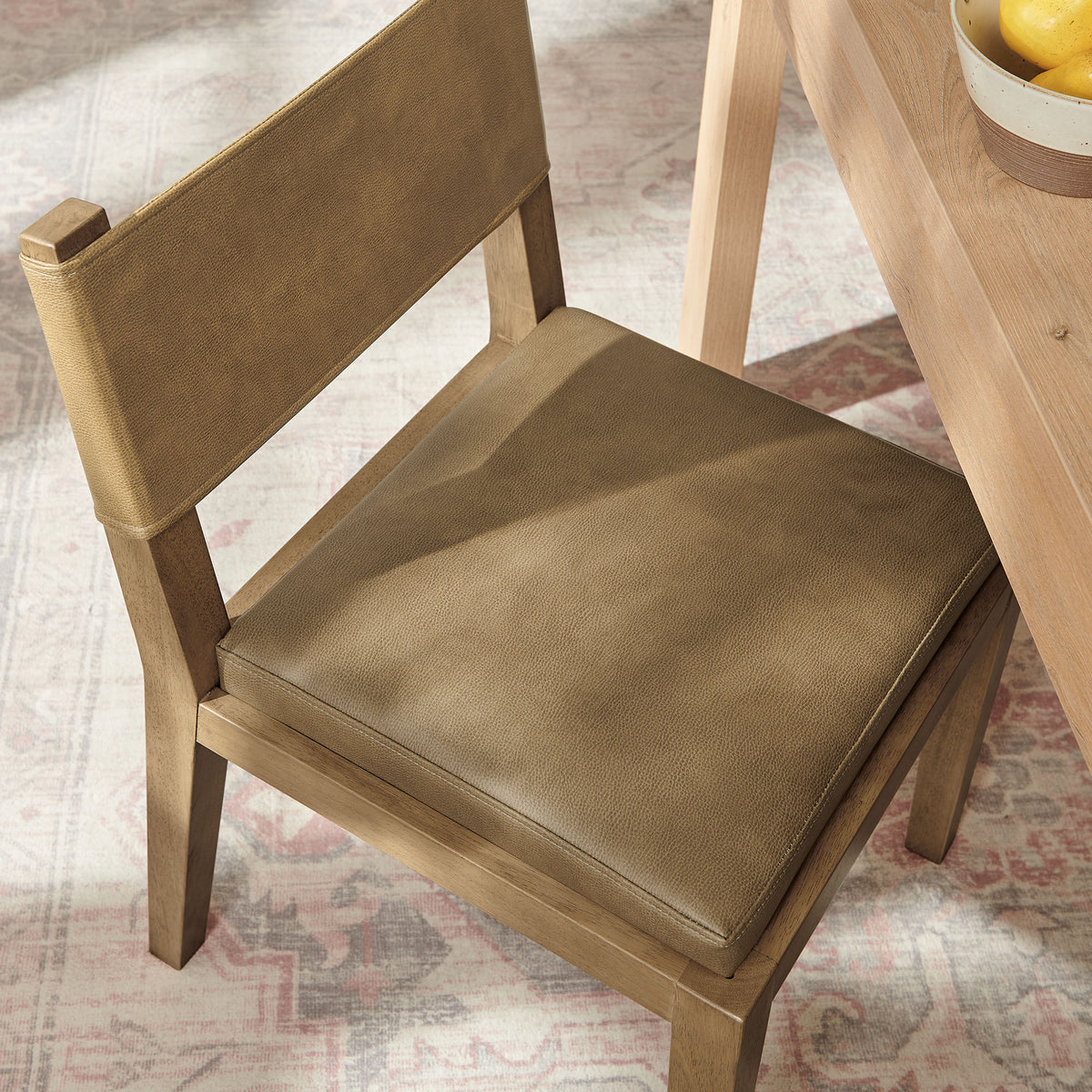Calder Vegan Leather Dining Side Chair - Toast