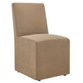 Tessera Upholstered Linen-Blend Slipcovered Dining Chair - Almond