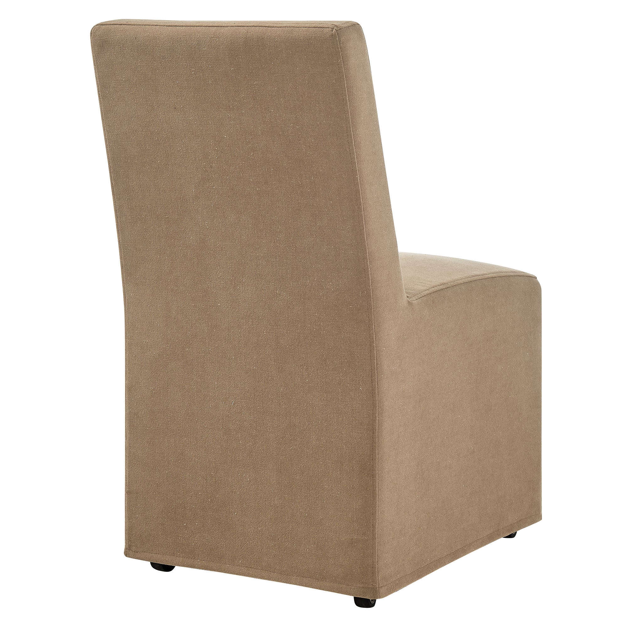 Tessera Upholstered Linen-Blend Slipcovered Dining Chair - Almond