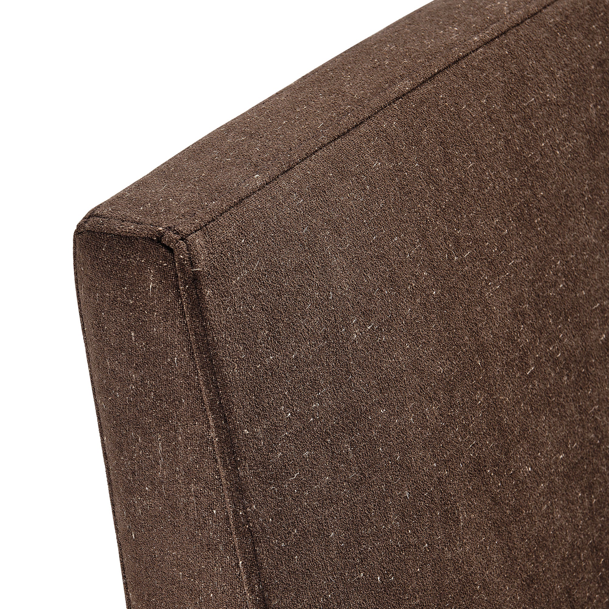 Tessera Upholstered Linen-Blend Slipcovered Dining Chair - Cocoa