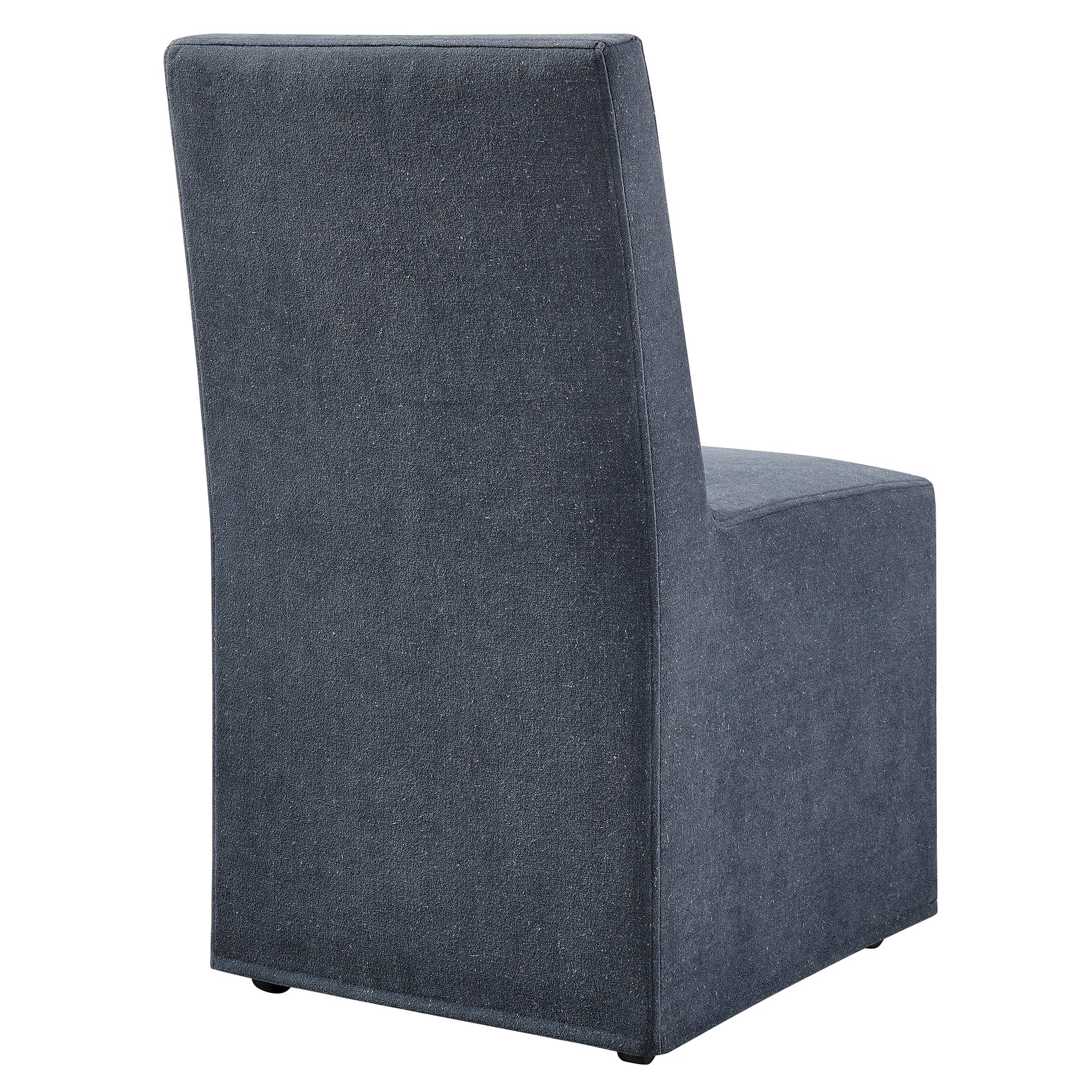 Tessera Upholstered Linen-Blend Slipcovered Dining Chair - Denim