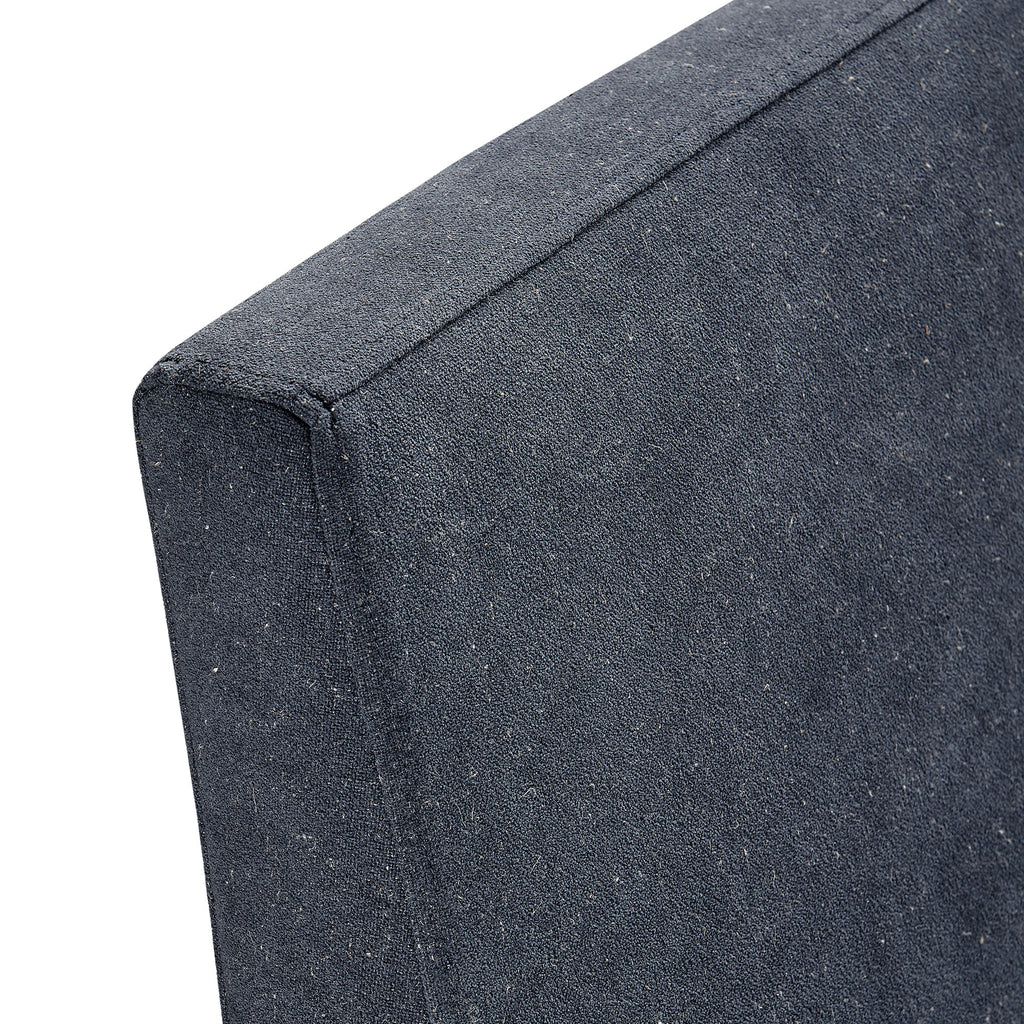 Tessera Upholstered Linen-Blend Slipcovered Dining Chair - Denim
