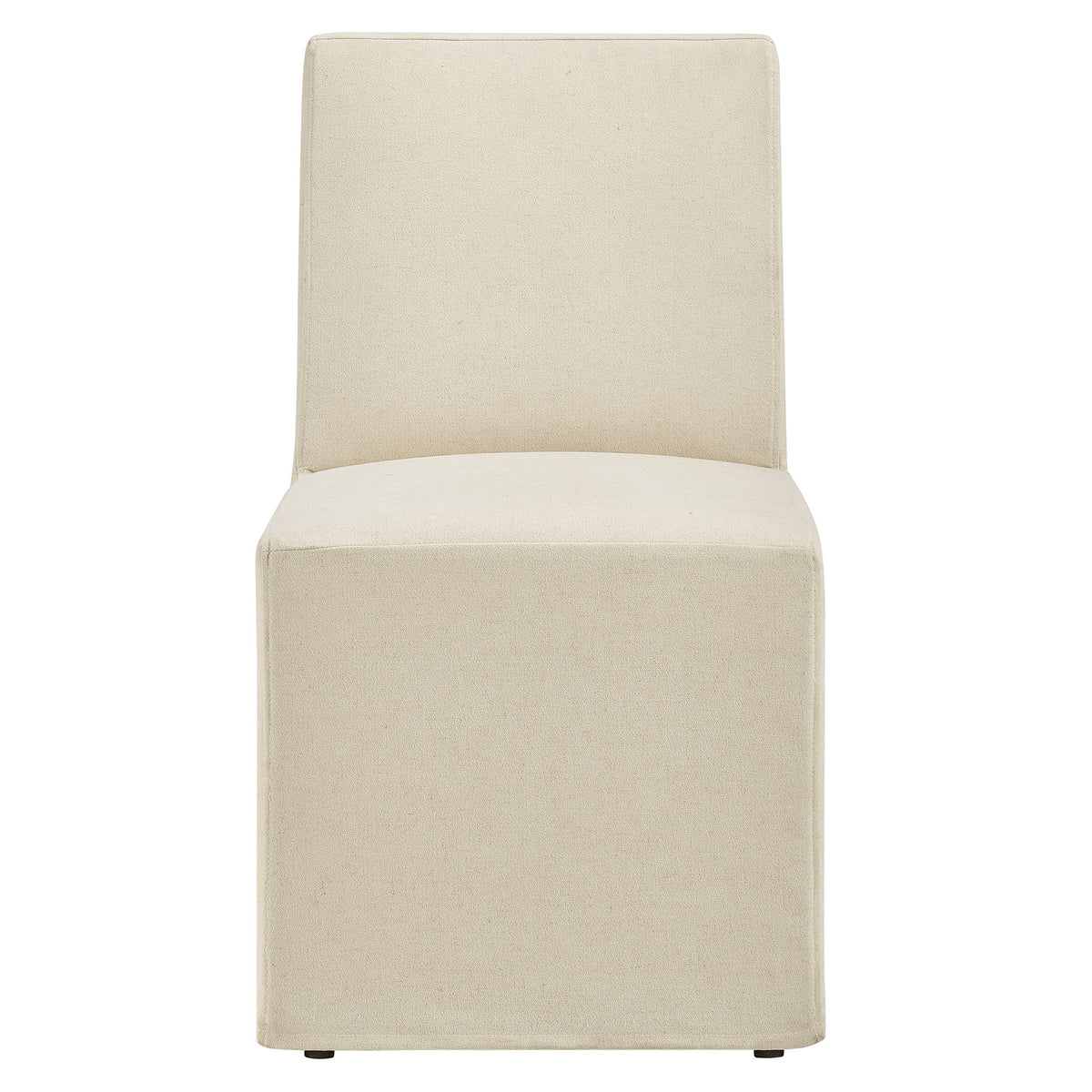 Tessera Upholstered Linen-Blend Slipcovered Dining Chair