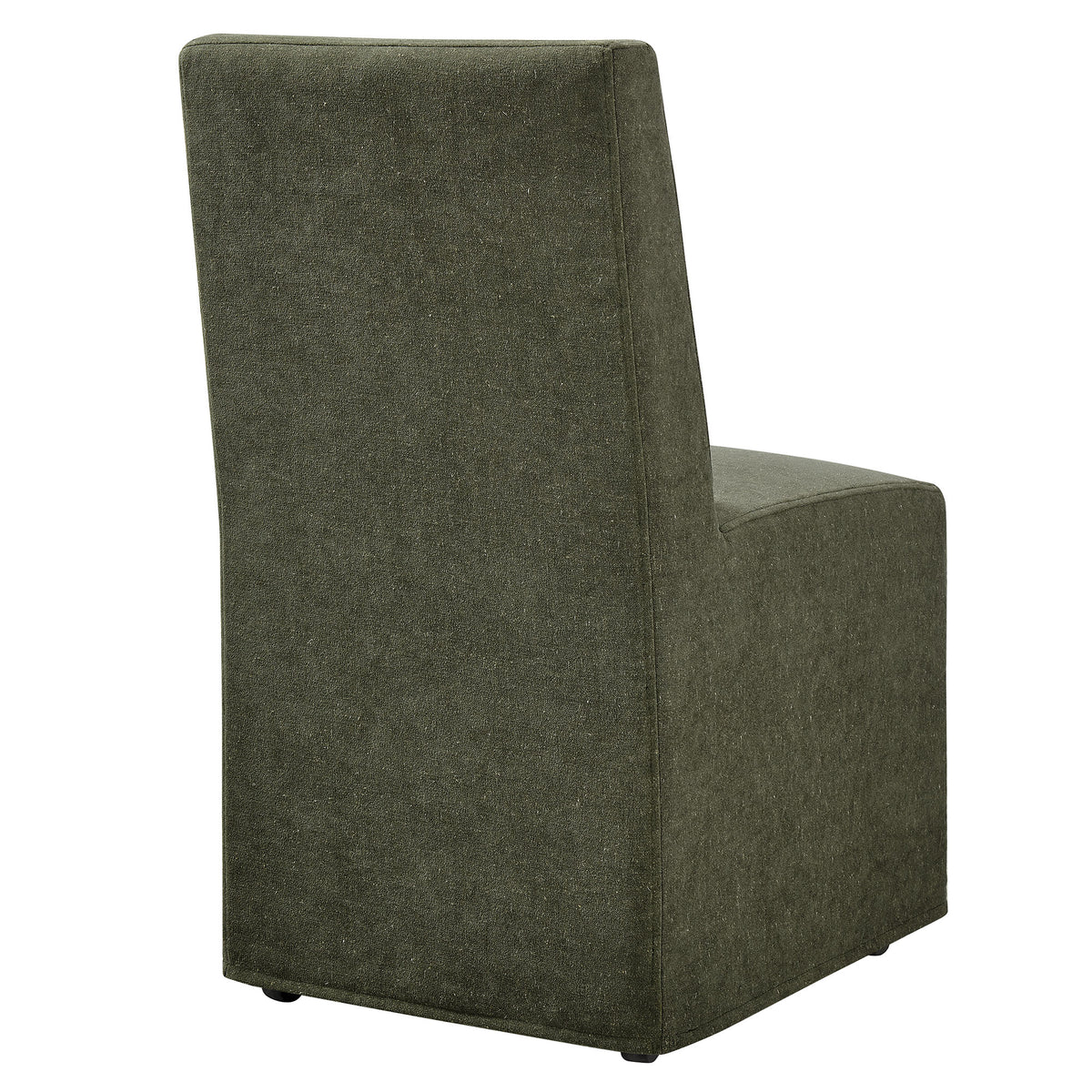 Tessera Upholstered Linen-Blend Slipcovered Dining Chair - Sage