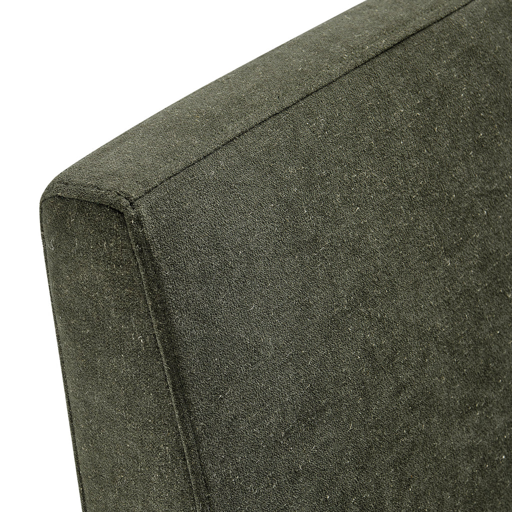 Tessera Upholstered Linen-Blend Slipcovered Dining Chair - Sage