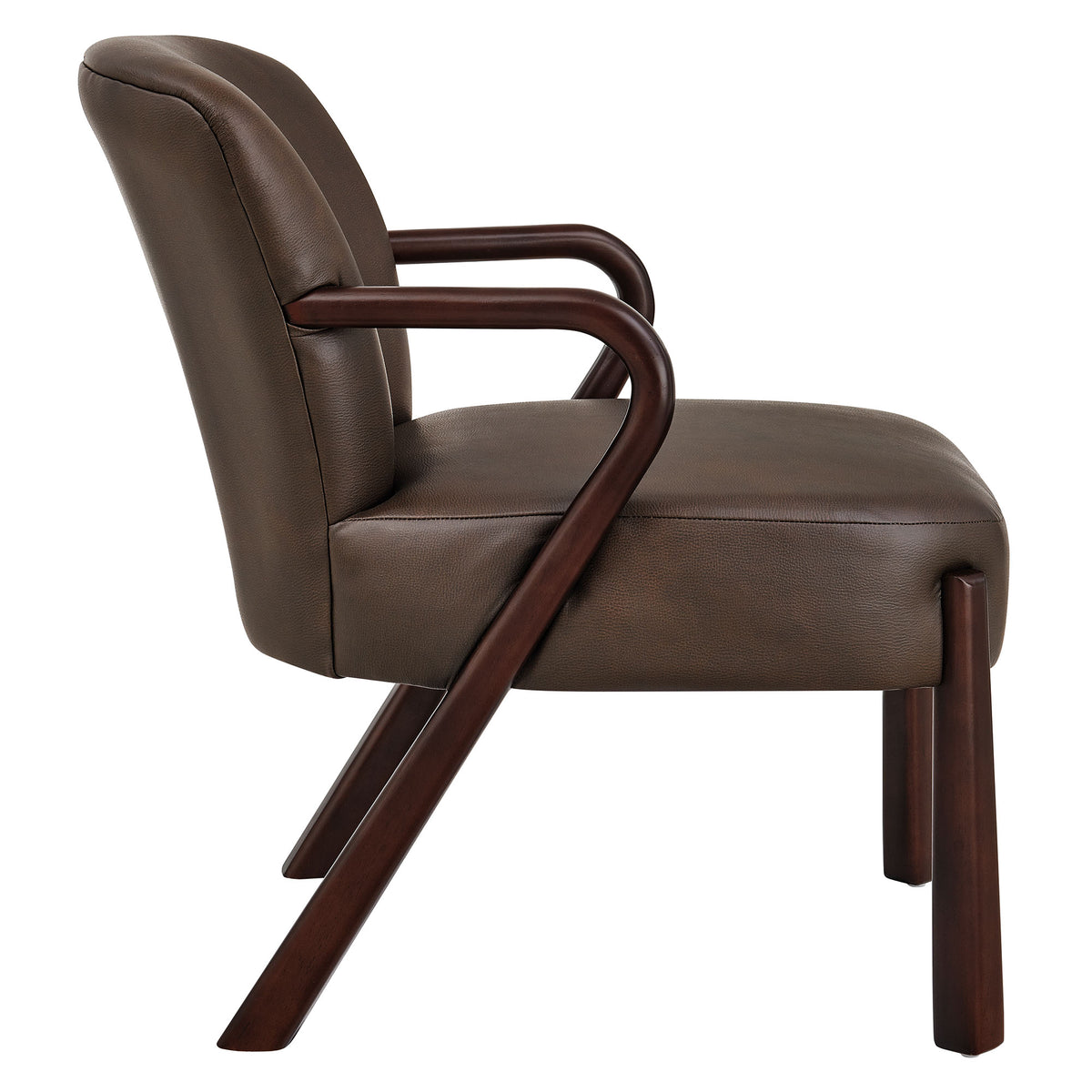 Arden Faux Leather Upholstered Accent Armchair - Espresso