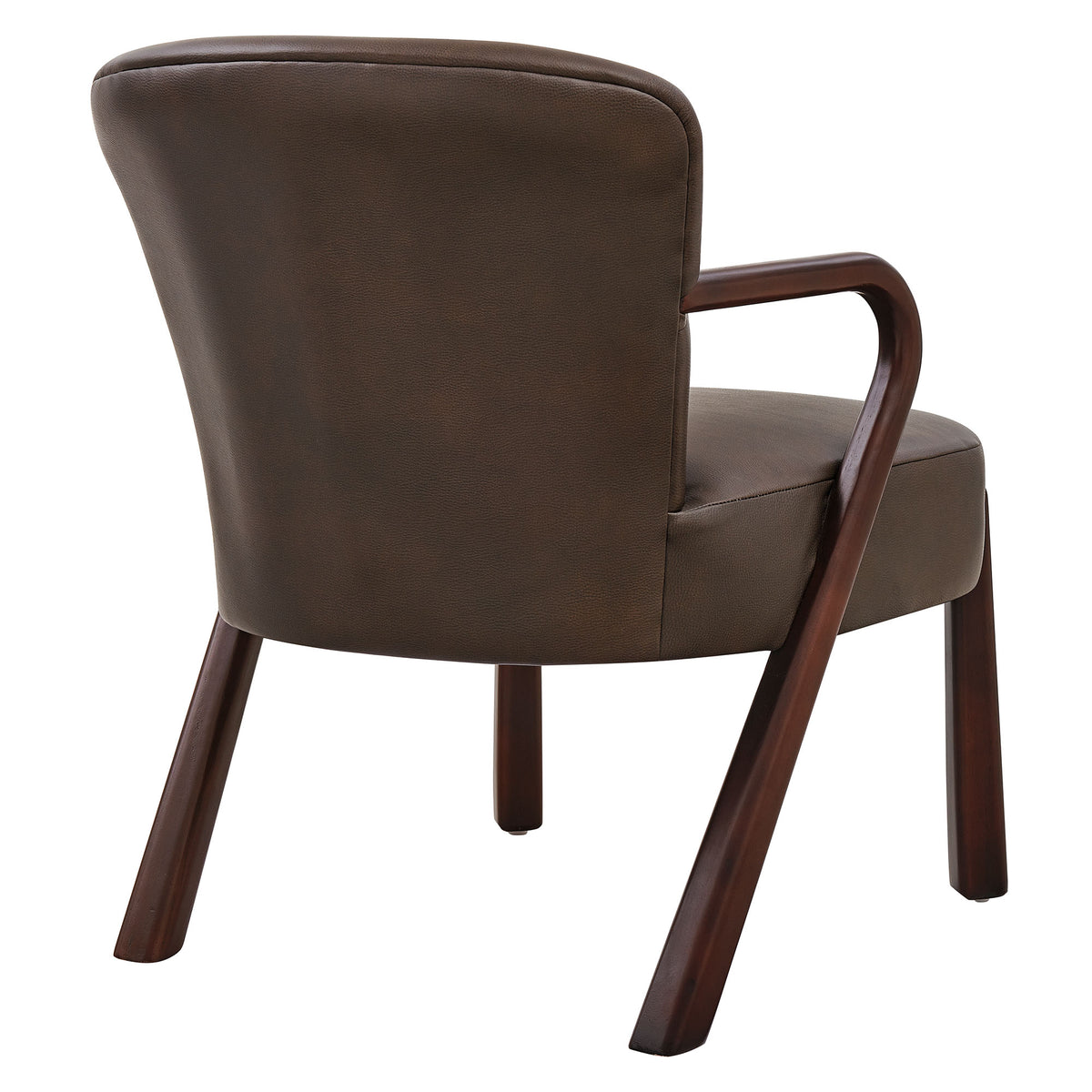 Arden Faux Leather Upholstered Accent Armchair - Espresso