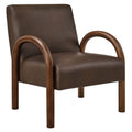 Lunet Faux Leather Upholstered Accent Chair - Espresso