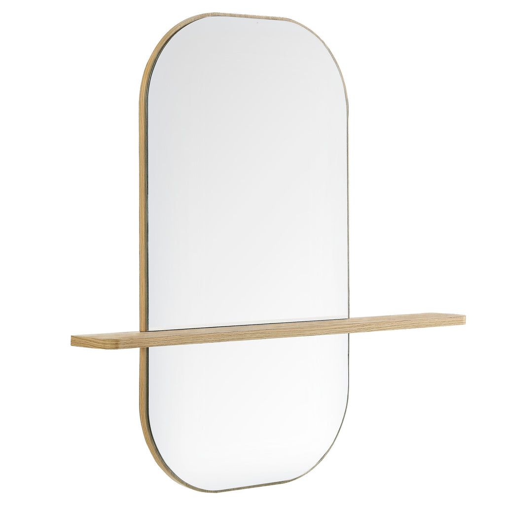Solstice Large Oval Mirror - Oak