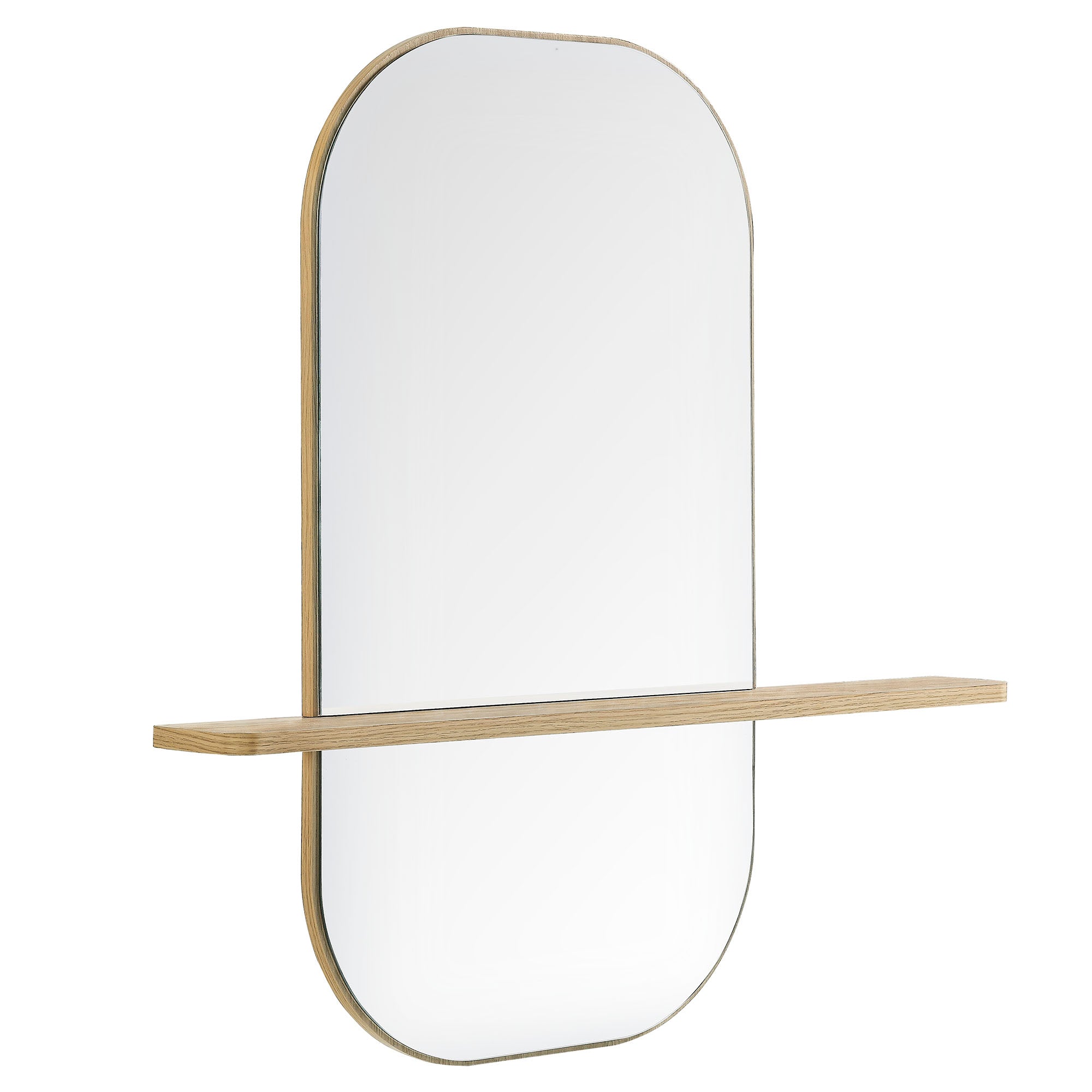 Solstice Large Oval Mirror - Oak