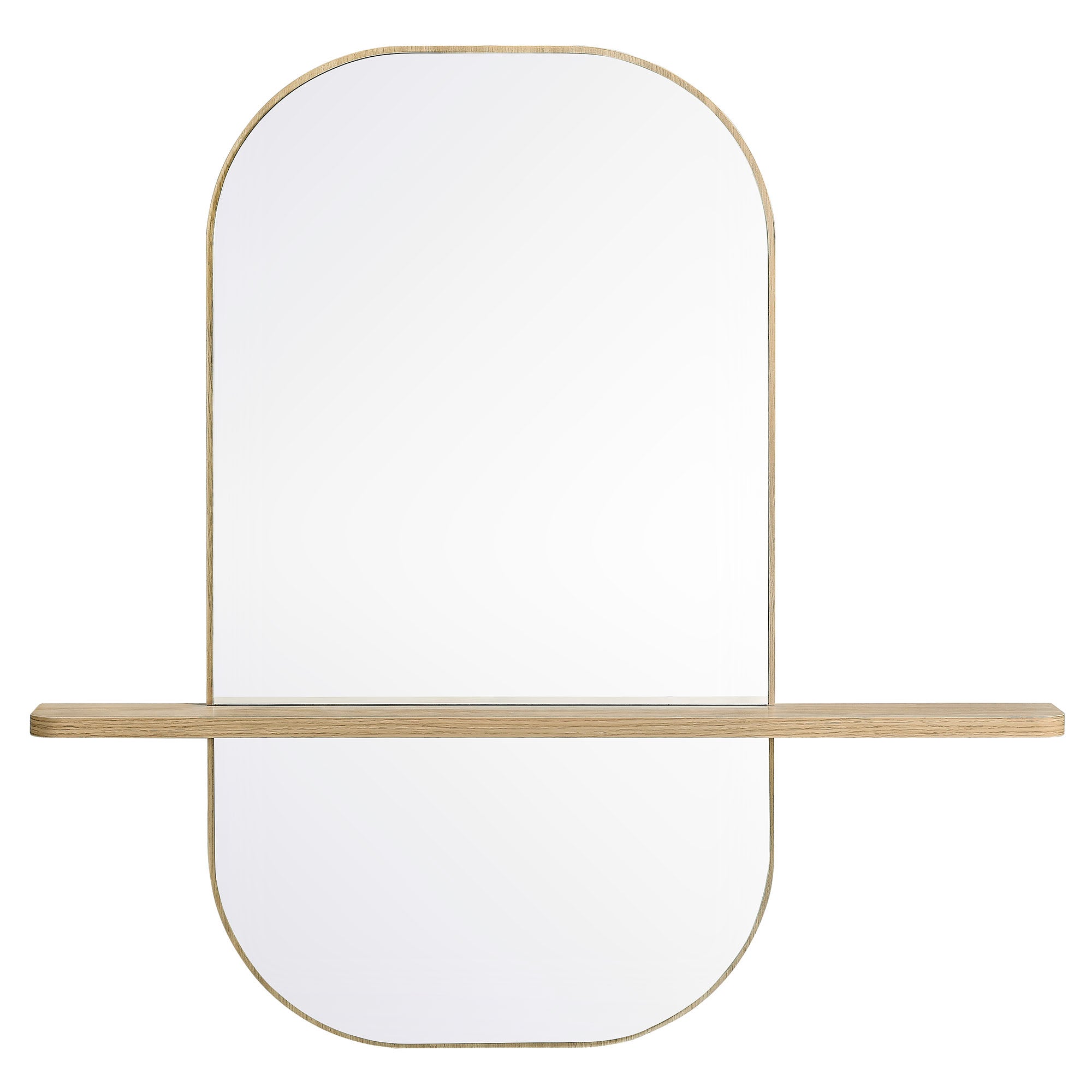 Solstice Large Oval Mirror - Oak