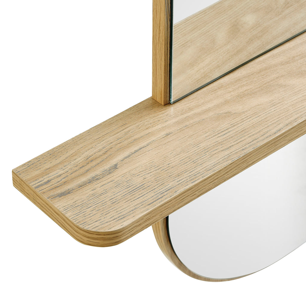 Solstice Large Oval Mirror - Oak