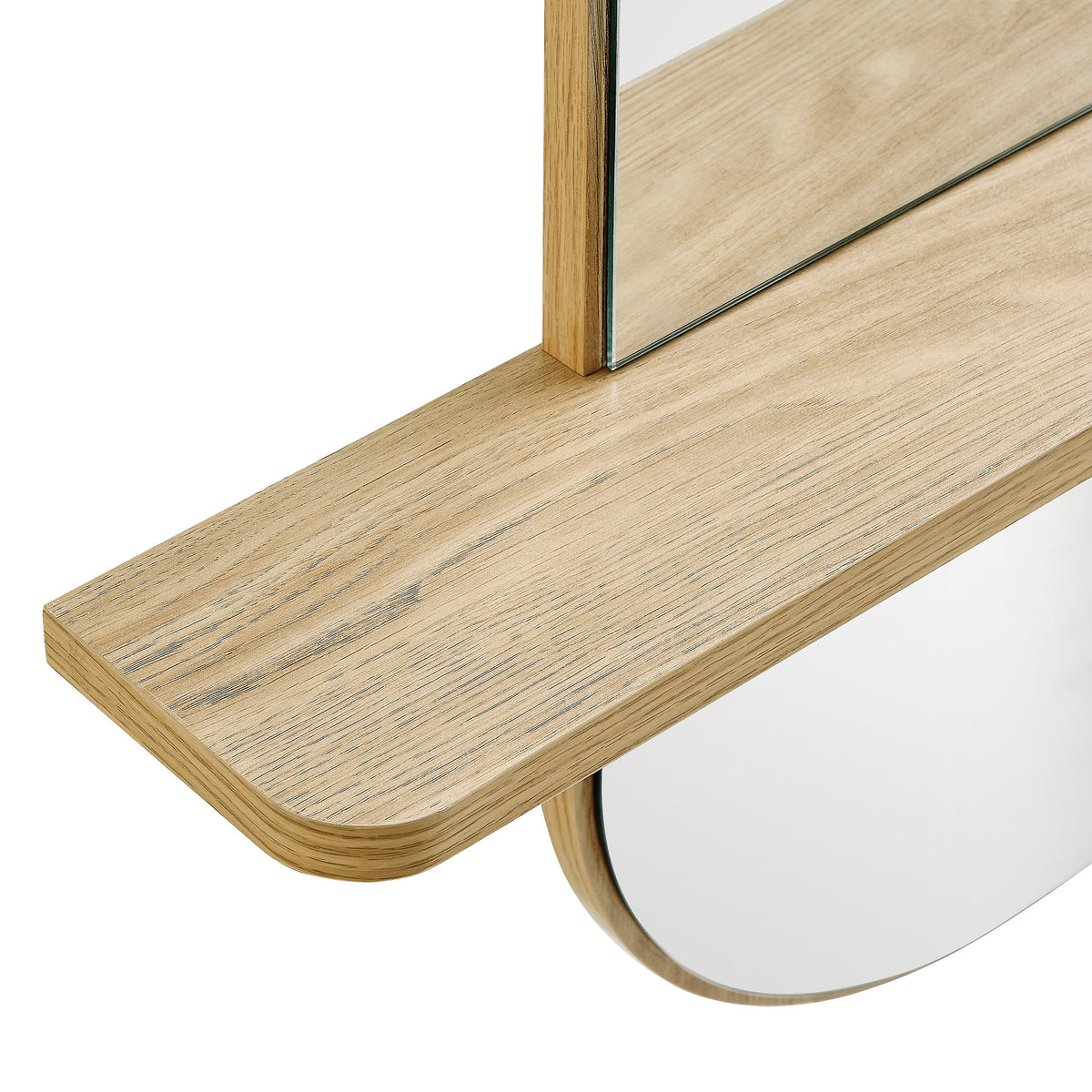 Solstice Large Oval Mirror - Oak