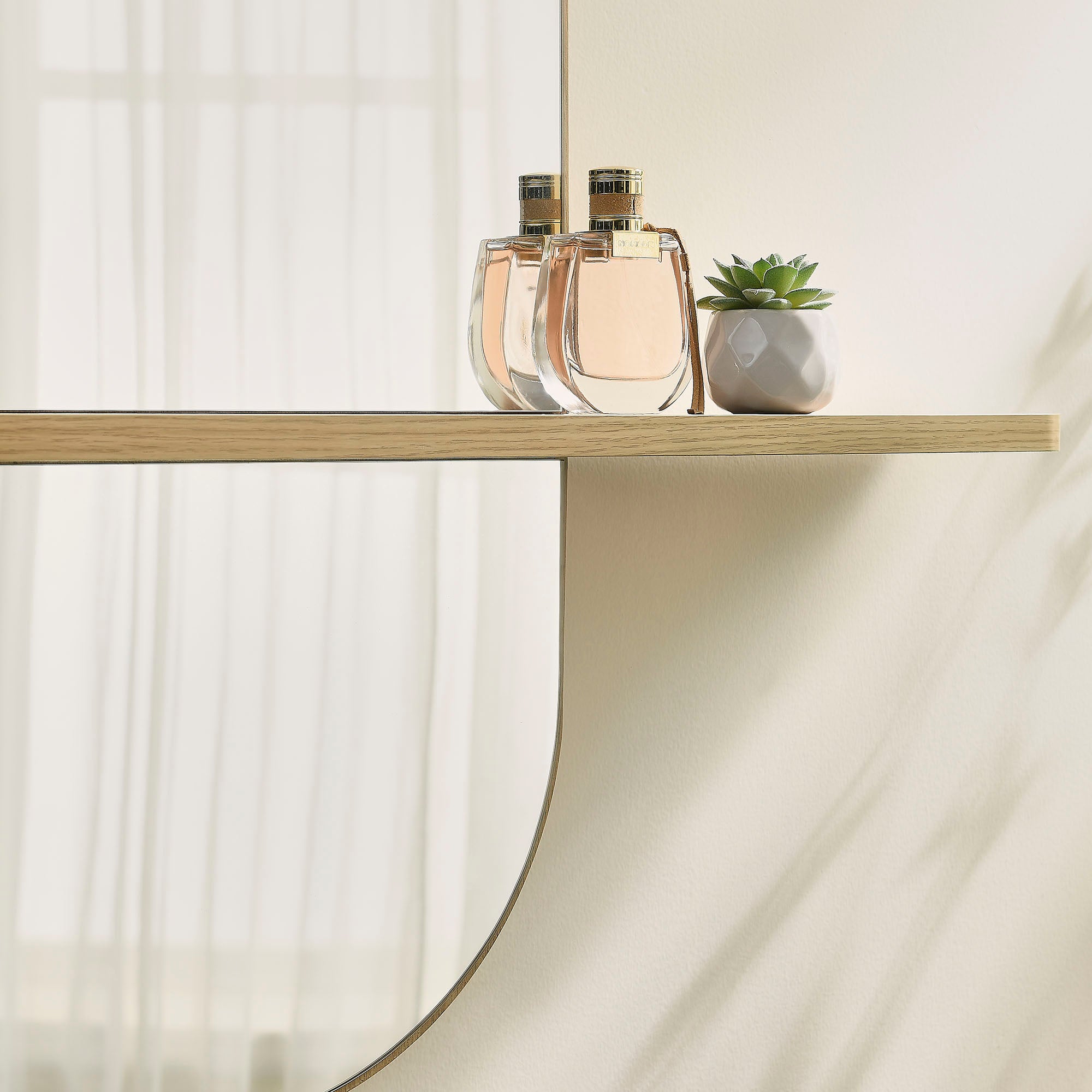 Solstice Large Oval Mirror - Oak