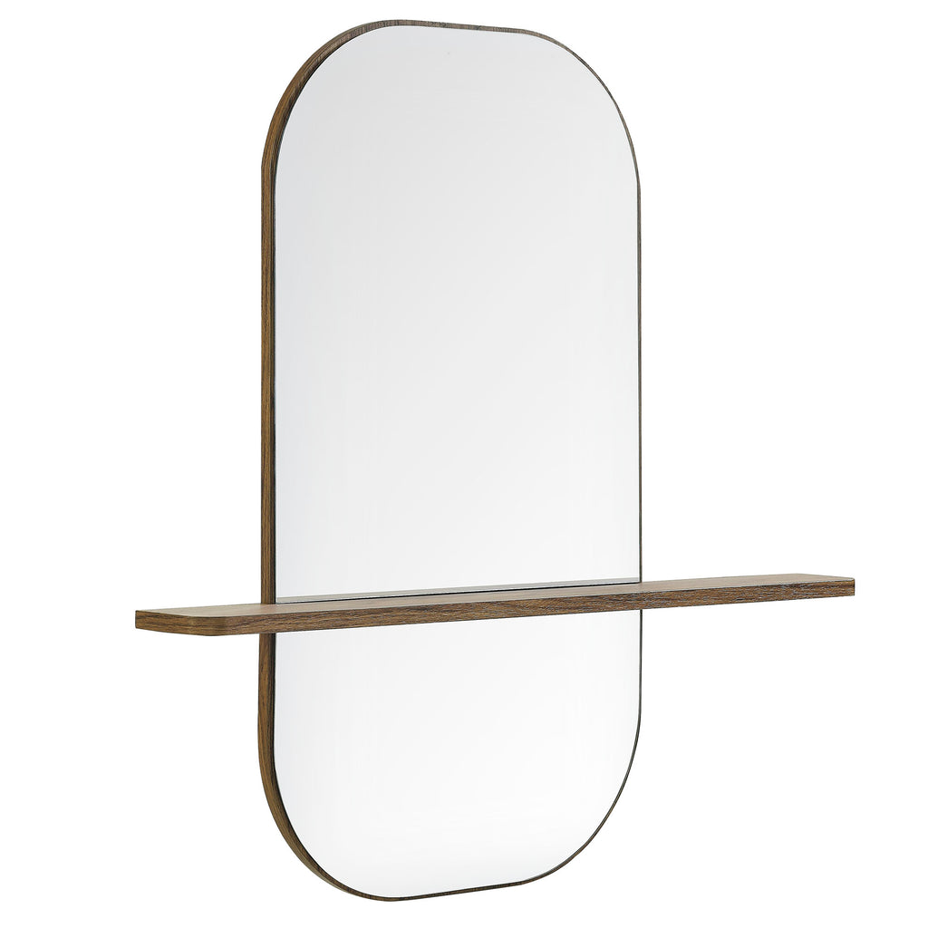 Solstice Large Oval Mirror - Walnut