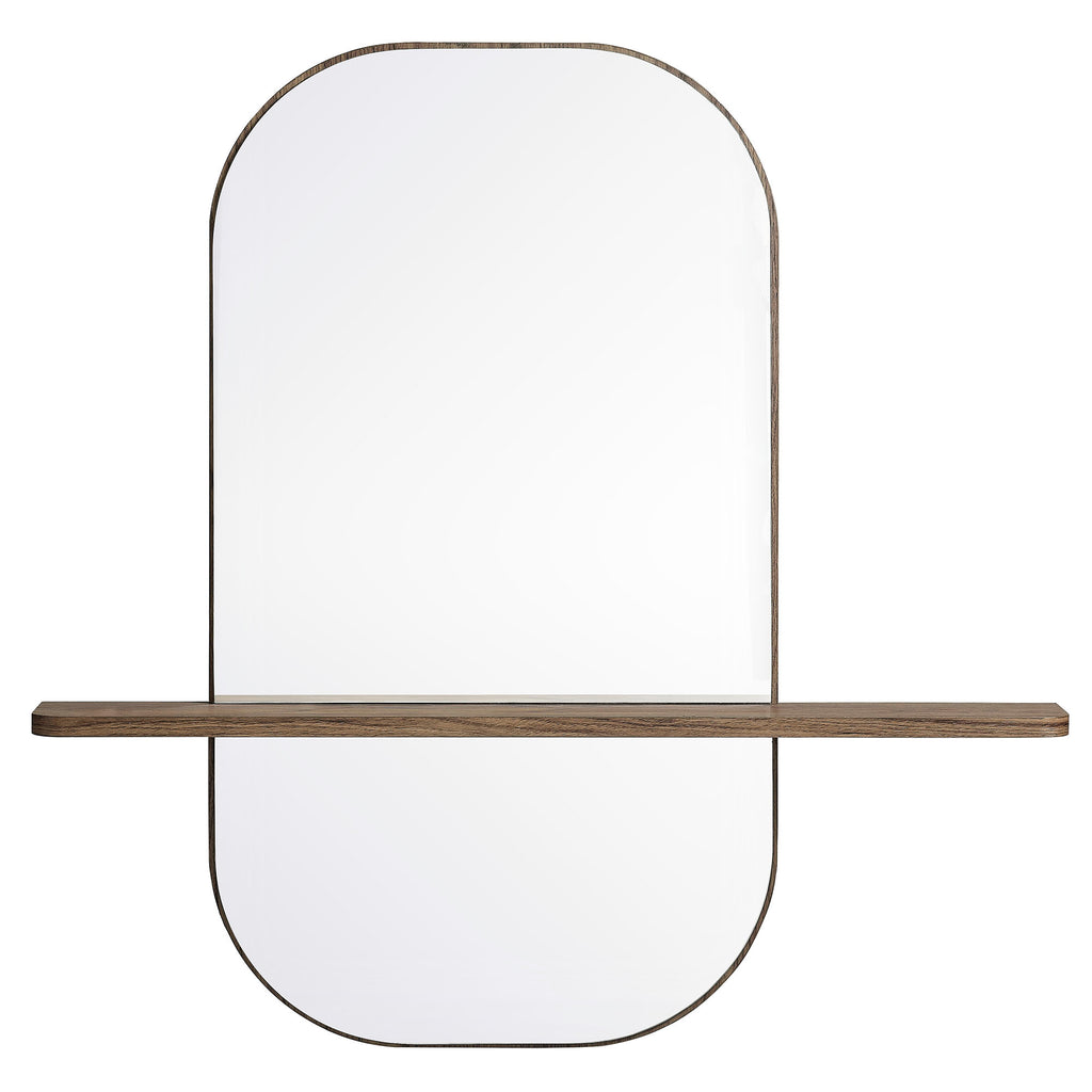Solstice Large Oval Mirror - Walnut