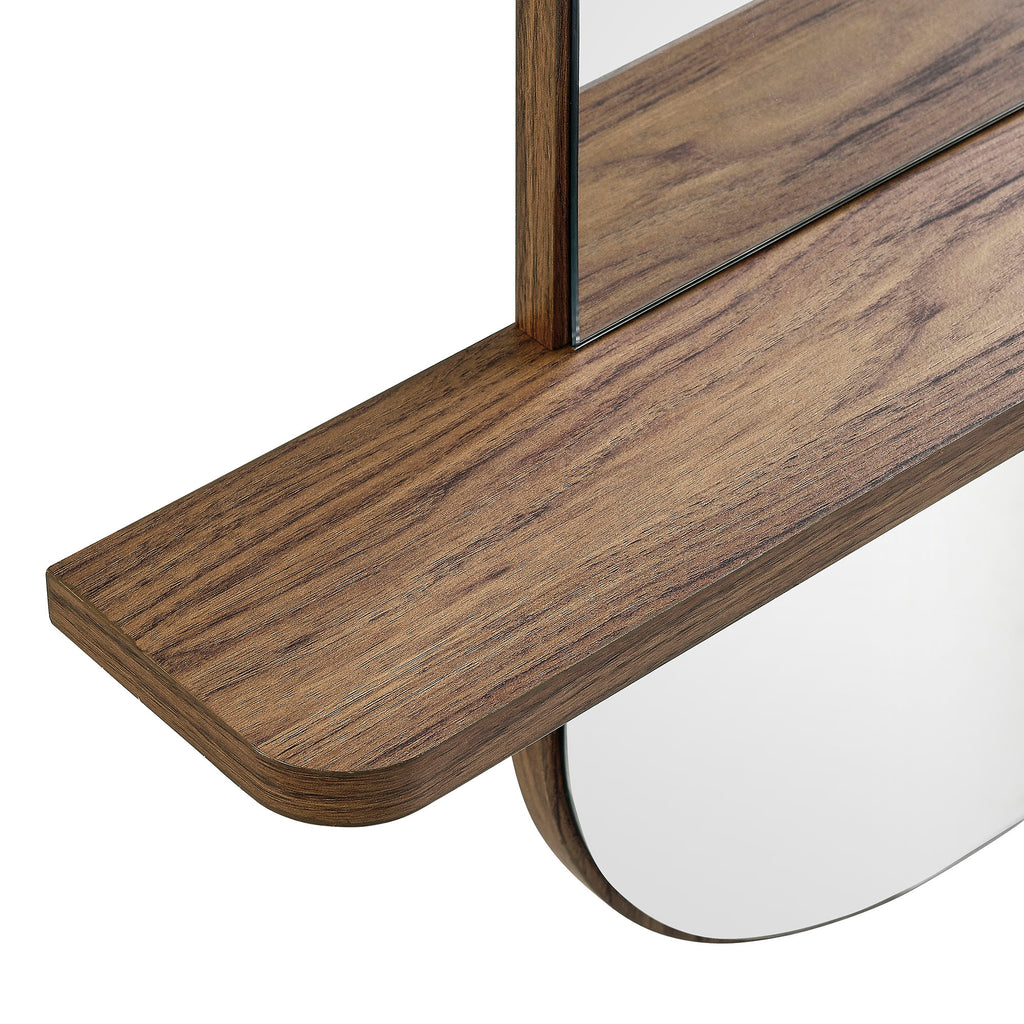 Solstice Large Oval Mirror - Walnut