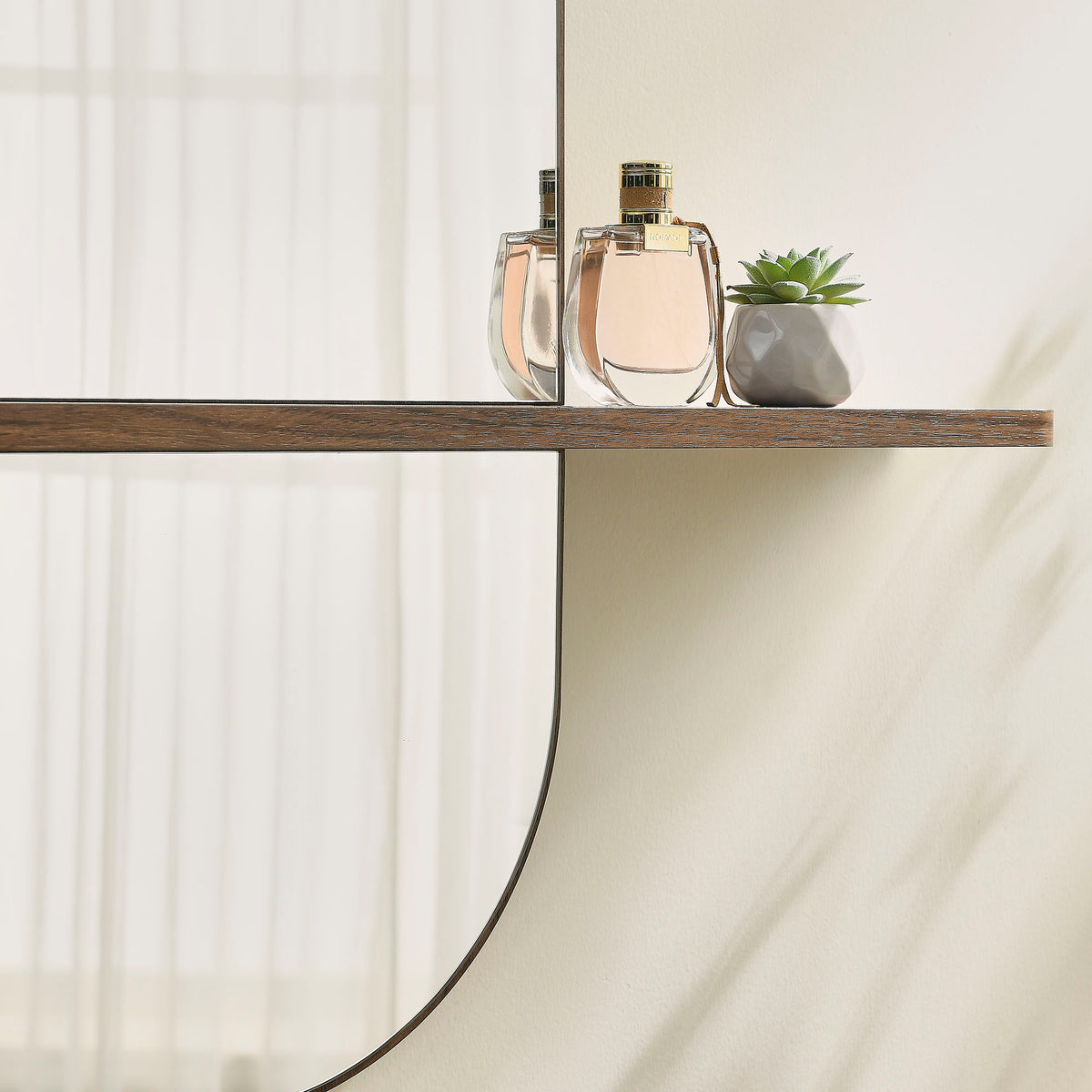 Solstice Large Oval Mirror - Walnut