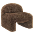 Mina Faux Fur Accent Chair - Brown