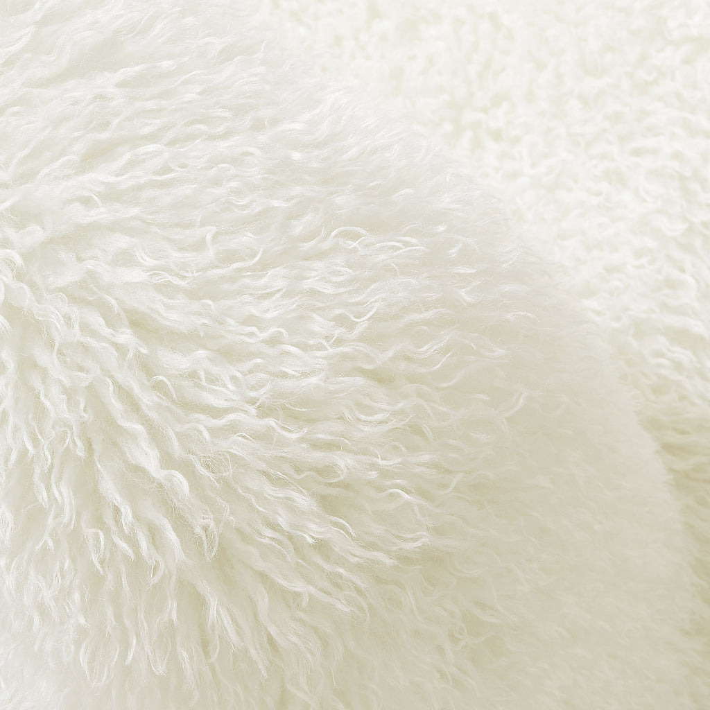 Mina Faux Fur Accent Chair - White