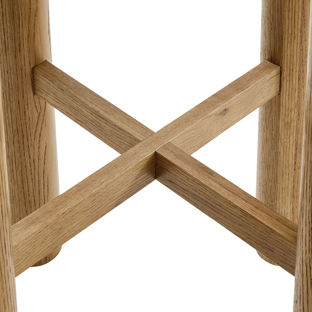 Alvia Round 30" Oak Wood Bar Table - Weathered Oak
