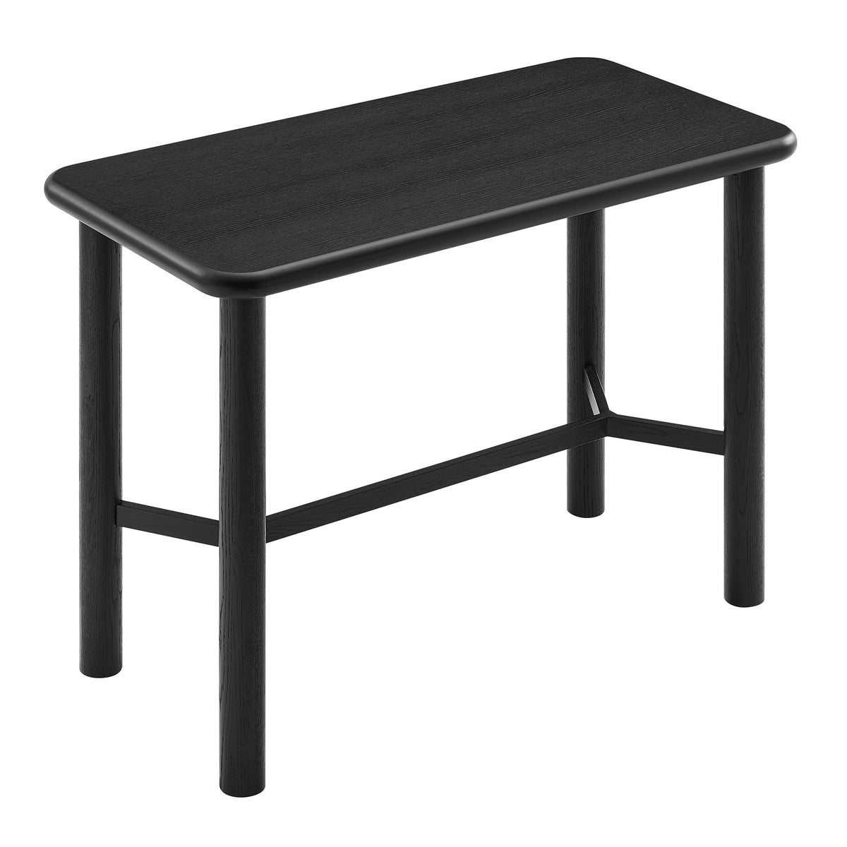 Alvia Rectangular 60" Oak Wood Bar Table - Black
