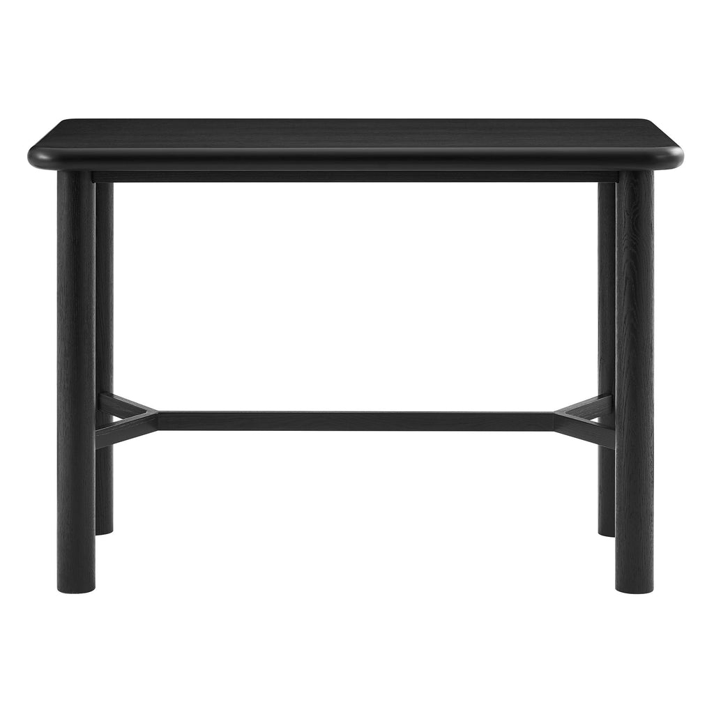 Alvia Rectangular 60" Oak Wood Bar Table - Black