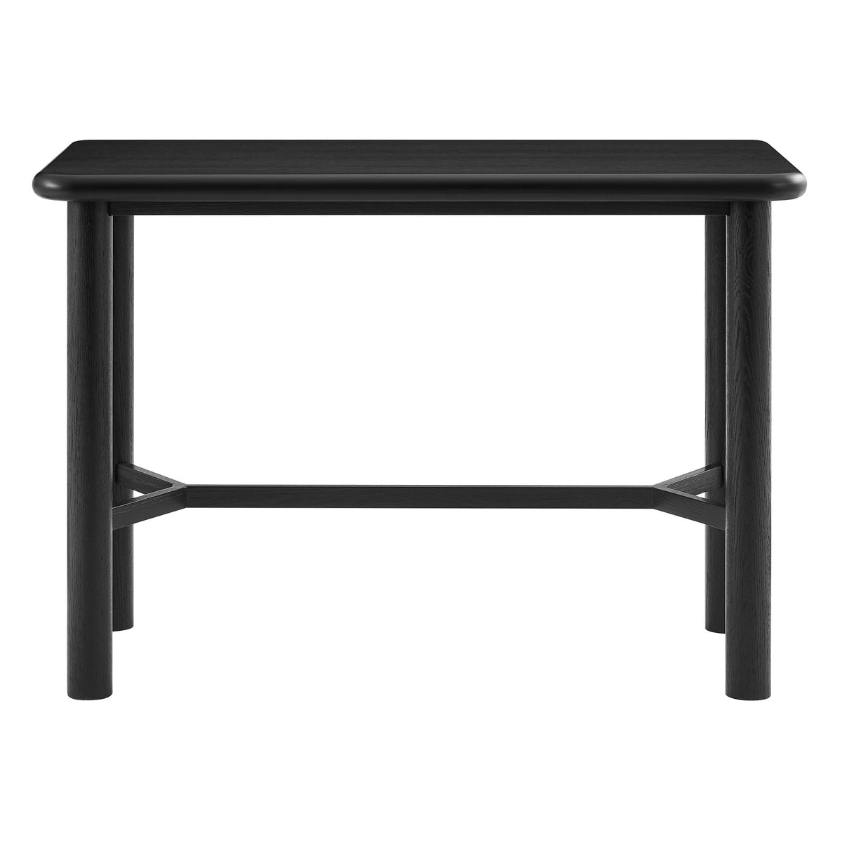 Alvia Rectangular 60" Oak Wood Bar Table - Black