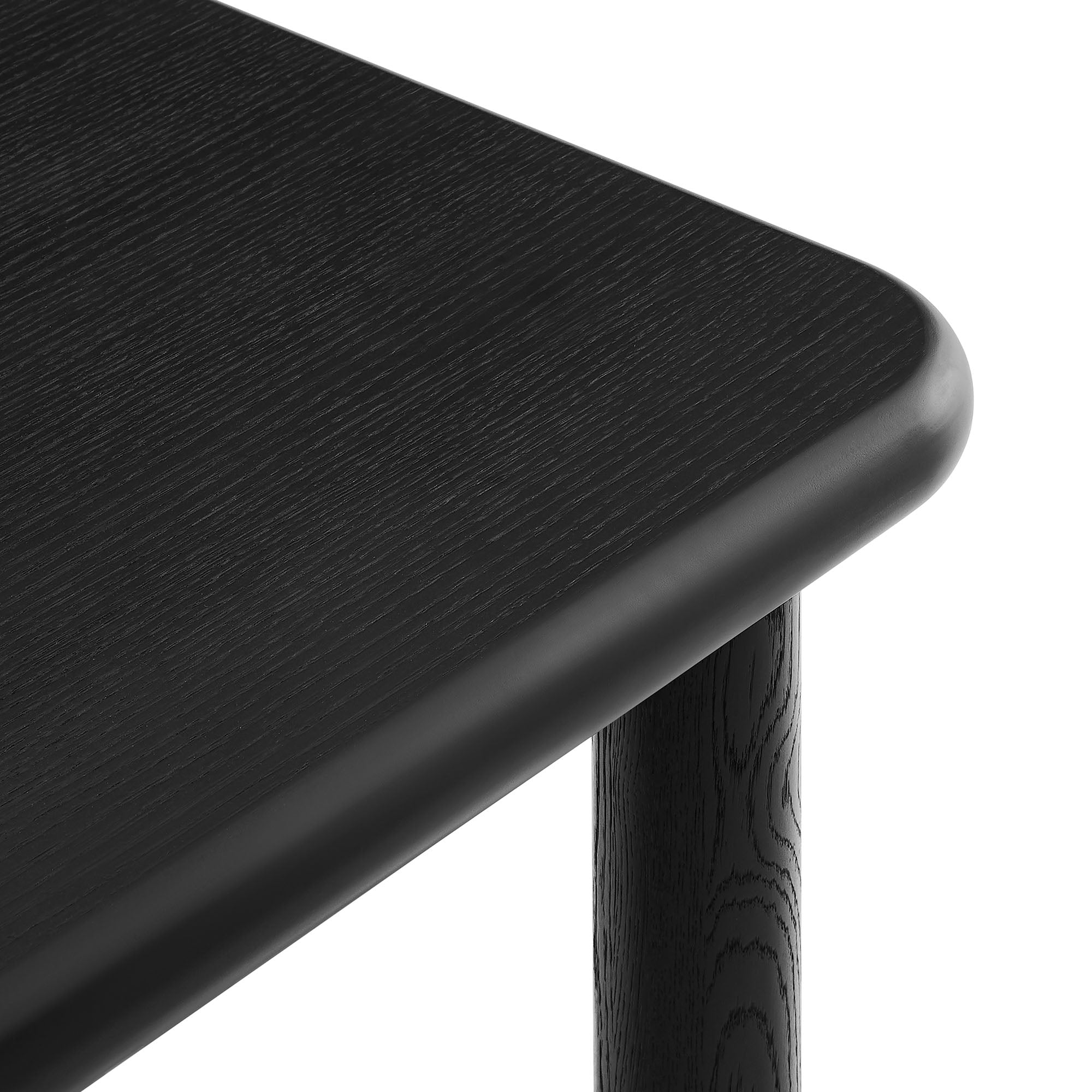 Alvia Rectangular 60" Oak Wood Bar Table - Black