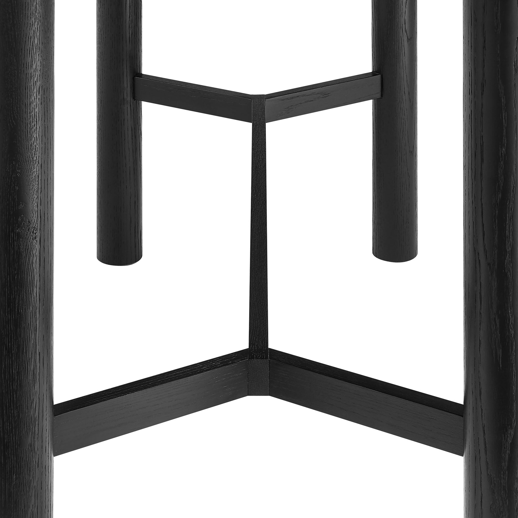 Alvia Rectangular 60" Oak Wood Bar Table - Black