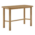 Alvia Rectangular 60" Oak Wood Bar Table - Weathered Oak