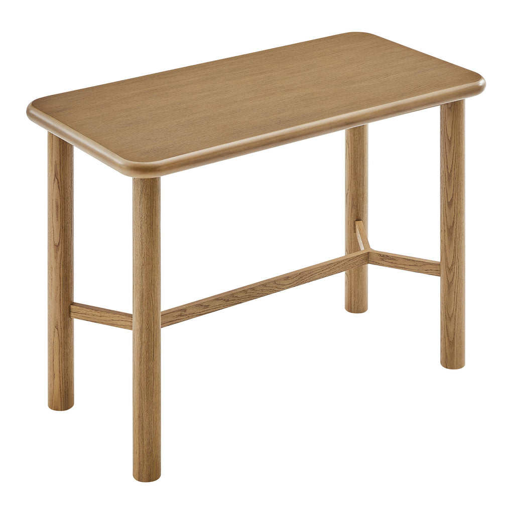 Alvia Rectangular 60" Oak Wood Bar Table - Weathered Oak