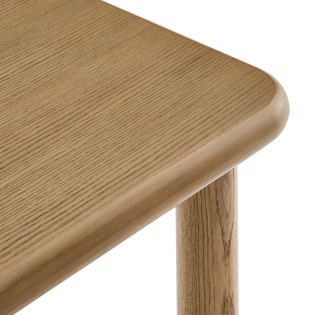 Alvia Rectangular 60" Oak Wood Bar Table - Weathered Oak