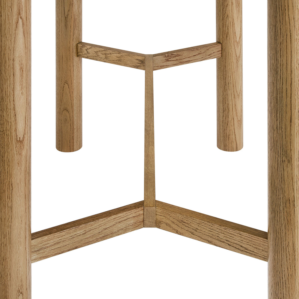 Alvia Rectangular 60" Oak Wood Bar Table - Weathered Oak