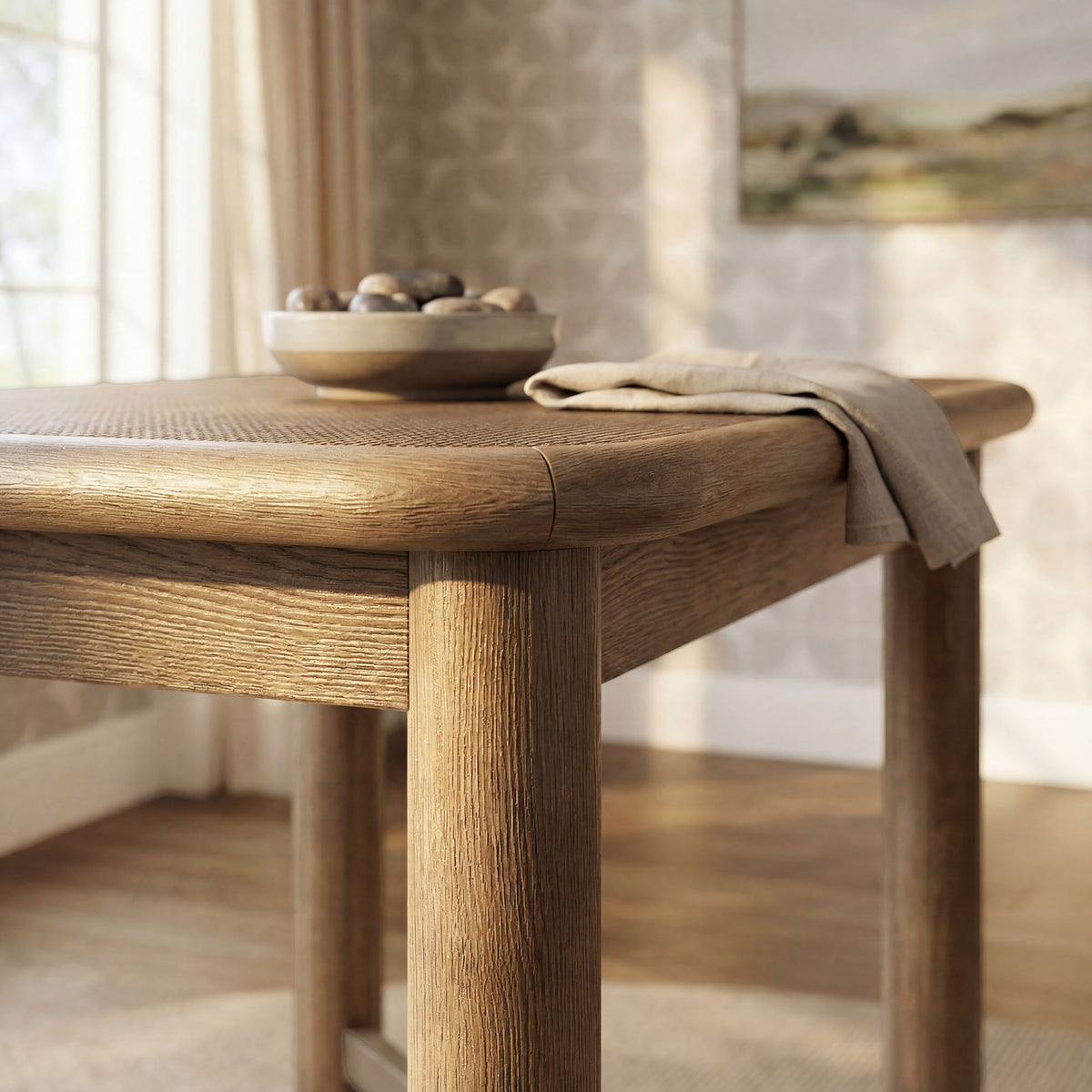 Alvia Rectangular 60" Oak Wood Bar Table - Weathered Oak