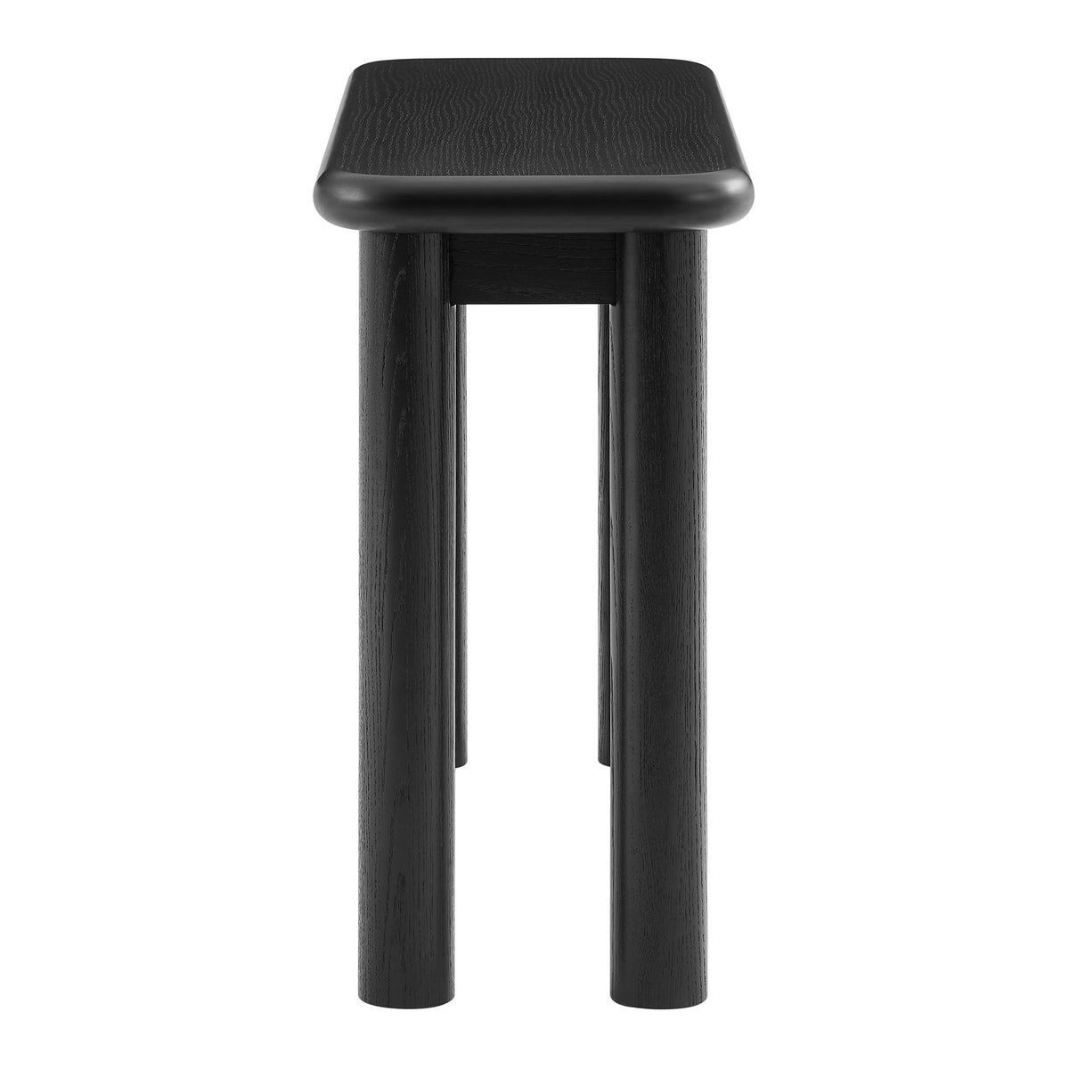 Alvia Oak Wood Console Table - Black