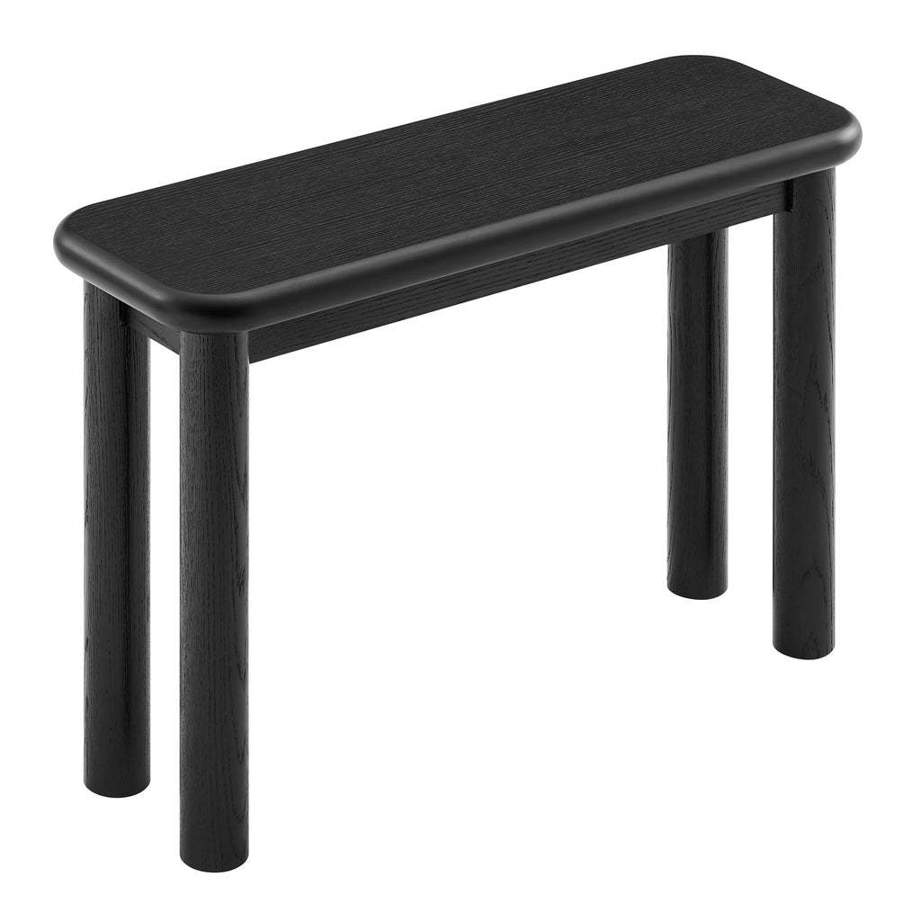 Alvia Oak Wood Console Table - Black
