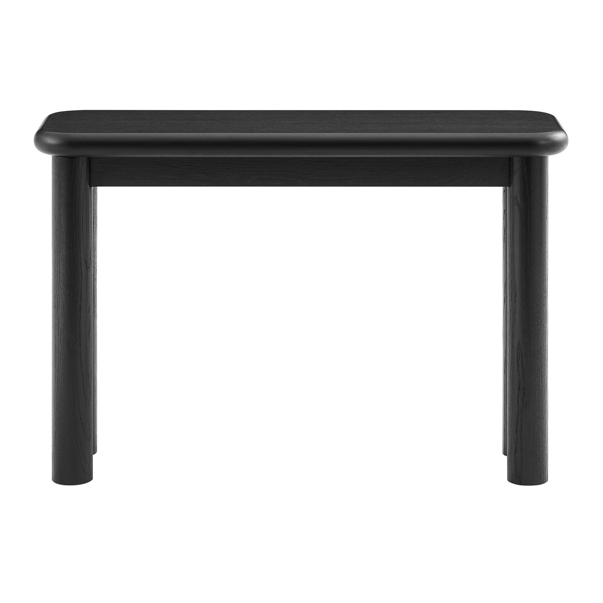 Alvia Oak Wood Console Table - Black